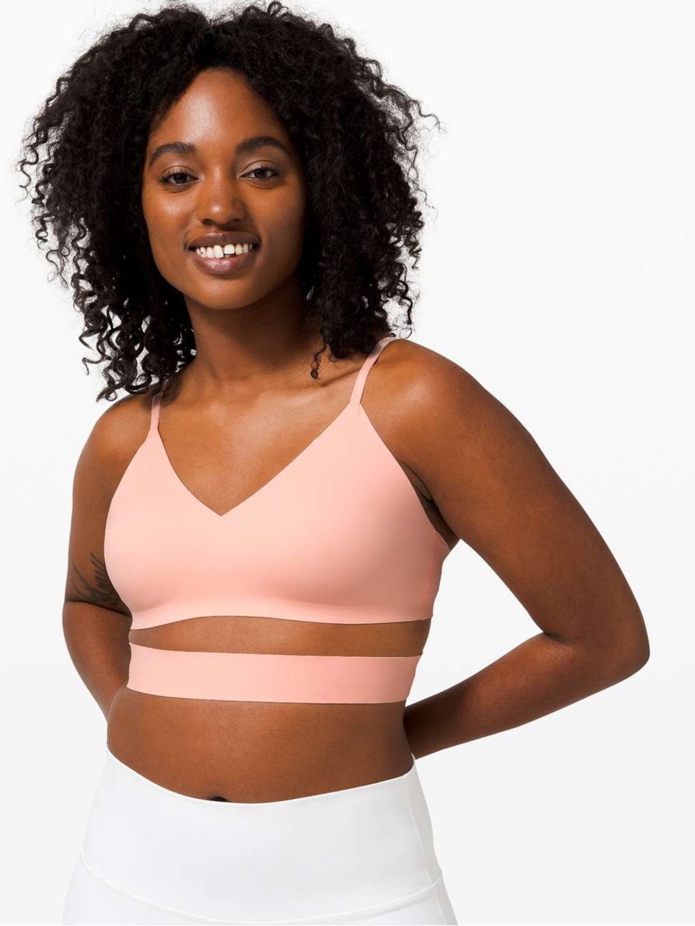 🩰 lululemon Happy Warrior Bra Ballet Slipper Pink - Size 8